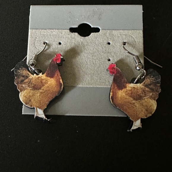 Jewelry - Chicken Shaped Earrings-NWOT